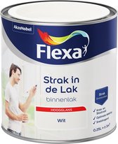 Flexa Strak in de Lak - Watergedragen - Hoogglans - wit - 250 ml