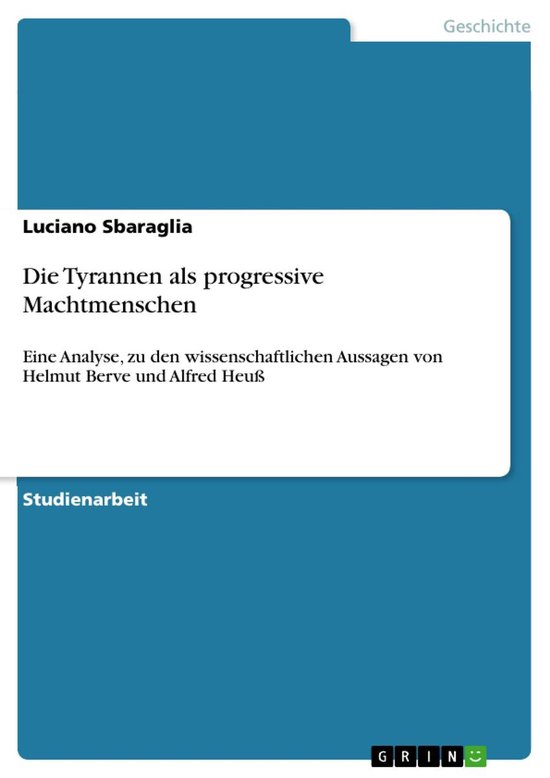 Die Tyrannen als progressive Machtmenschen - cover