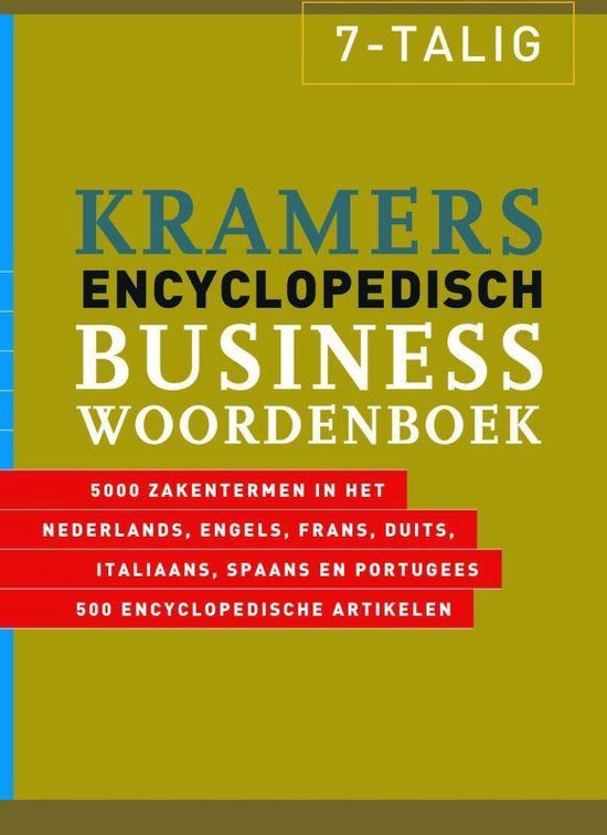 Cover van het boek 'Kramers encyclopedisch businesswoordenboek 7-talig' van J.M. Salgado