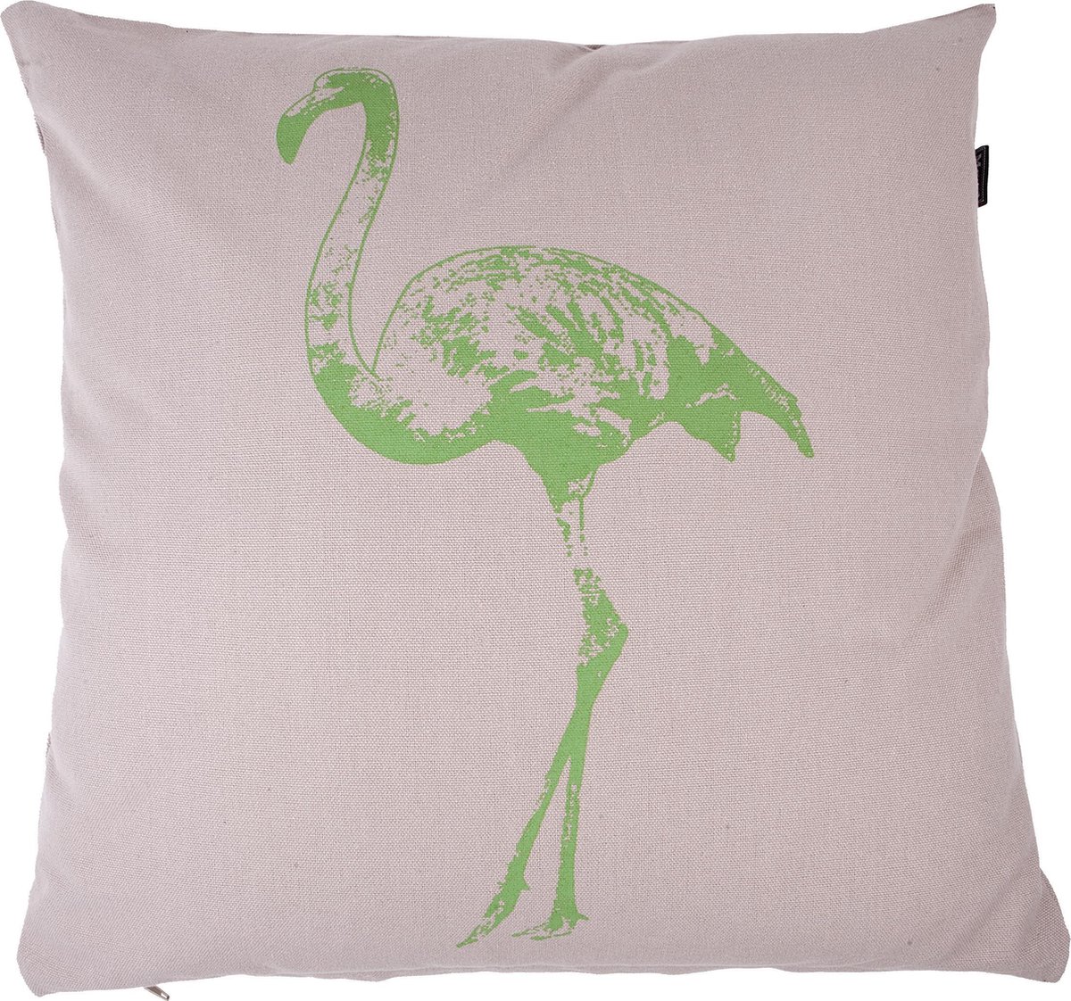 In The Mood Flamingo - Sierkussen - Kiezel/Groen - 50x50 cm