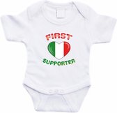Wit First Italie supporter rompertje baby - Babykleding 56