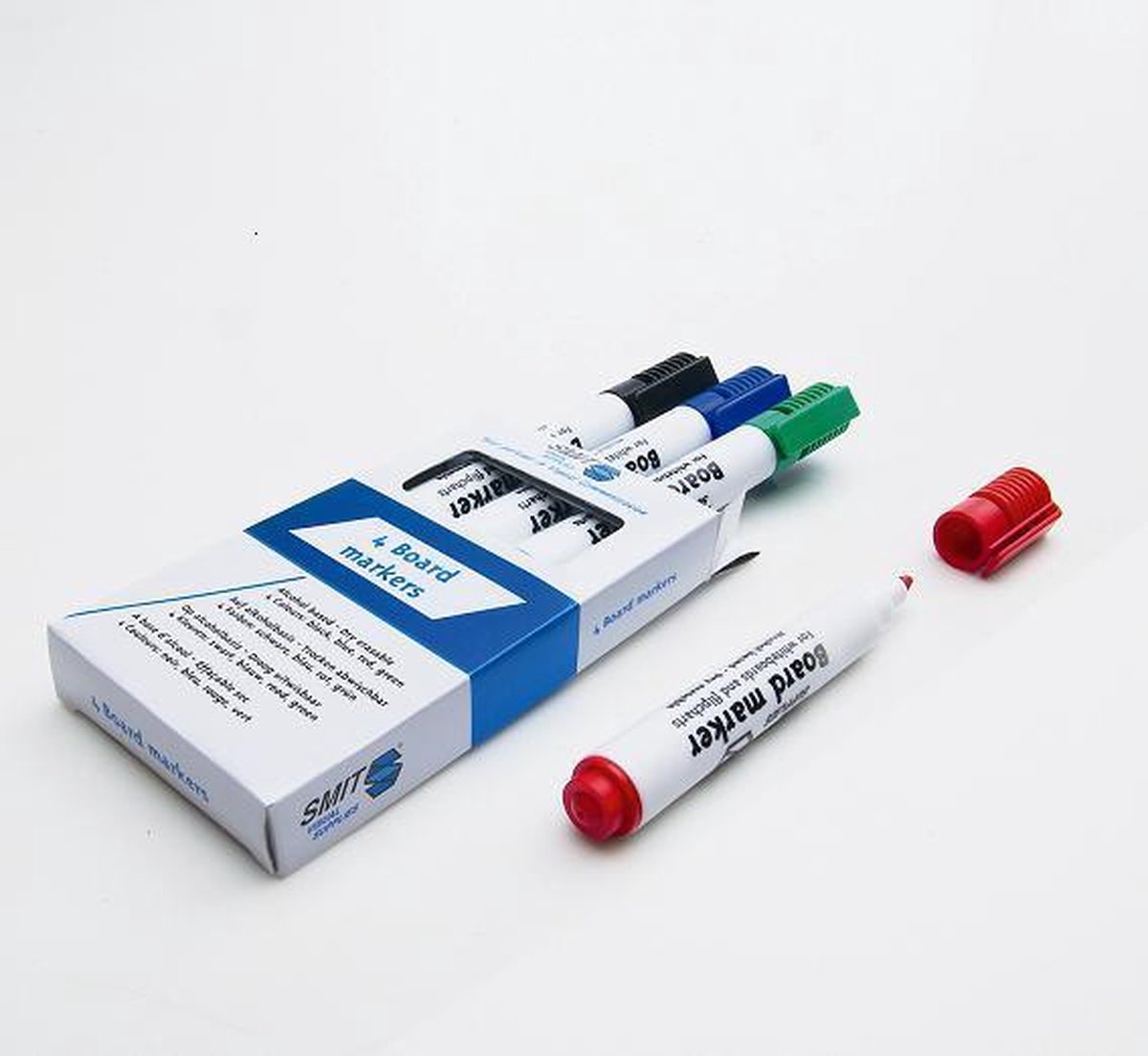 Whiteboard marker set - 4 markers (Zwart, Blauw, Groen en Rood)