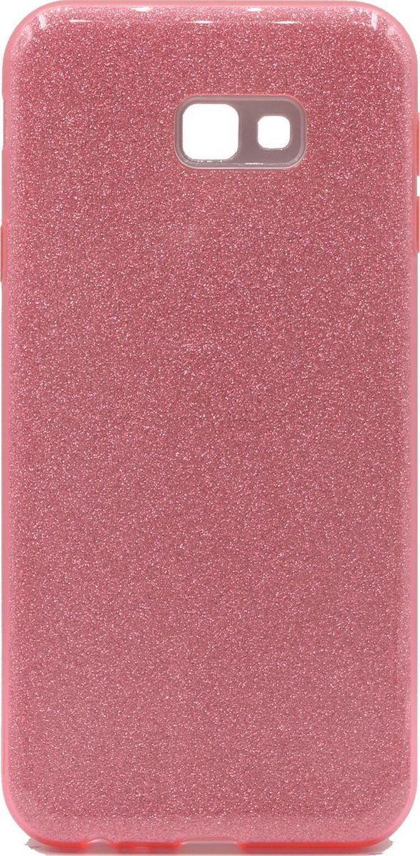 HB Hoesje Geschikt voor Samsung Galaxy J4 Plus - Glitter Back Cover - Roze