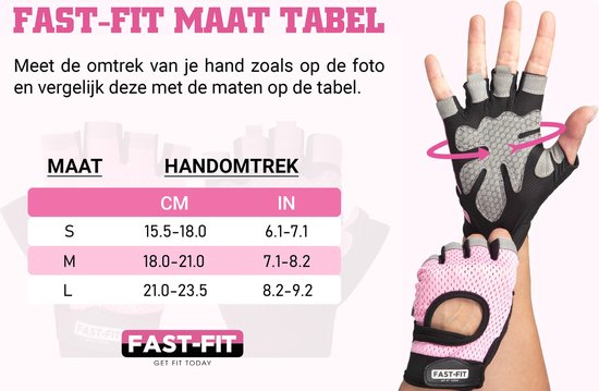 NINN Sports Lady gloves S (Roze) - Dames fitness handschoenen - Sport handschoenen dames - Grip Gloves - Fitnesshandschoenen Vrouwen - NINN Sports
