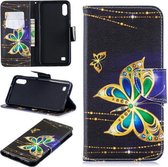 Diamant vlinder agenda wallet case hoesje Telefoonhoesje geschikt voor Samsung Galaxy A10