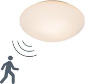 QAZQA motion - Moderne Plafondlamp  met Bewegingsmelder | Bewegingssensor | sensor voor badkamer - 1 lichts - Ø 274 mm - Wit - Badkamer, Garage / Kelder,Hal / Vide,Keuken