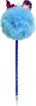 LG-Imports Fluffy balpen met zeemeermin blauw 28,5 cm