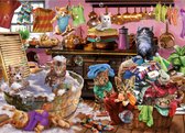 King Puzzel 1000 Stukjes - Poezen in de Keuken - Multicolor