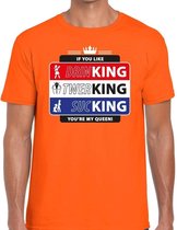 Oranje Kingsday If you like - T-shirt voor heren - Koningsdag kleding L
