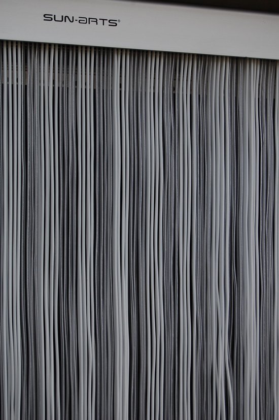 Sun-Arts deurgordijn palermo transparant wit 100 x 232 cm | bol.com