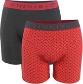 Vinnie-G boxershorts Flamingo Antraciet - Print 2-pack