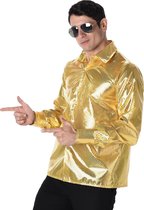 Vegaoo Gouden disco blouse voor mannen bol