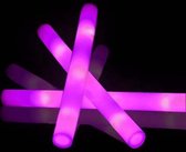 Foam sticks – LED – Feestpakket verjaardag – Lichtstaaf – Roze/paars – 50 stuks