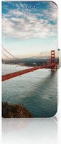 Geschikt voor Samsung Galaxy A50 Flip Cover Golden Gate Bridge