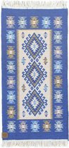 Kaira Vloerkleed - 60x125 - Blauw - by Okashi Heritage