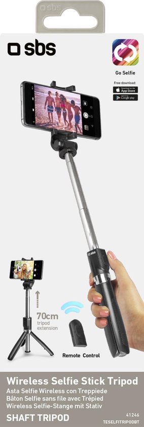SBS Wireless Selfie Stick / Statief - Zwart | bol.com