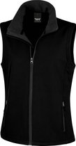 Softshell casual bodywarmer zwart voor dames - Outdoorkleding wandelen/zeilen - Mouwloze vesten 2XL