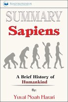 Boekomslag van 'Summary of Sapiens: A Brief History of Humankind by Yuval Noah Harari'