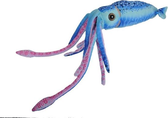 blauwe octopus/inktvis knuffel 38 cm - Octopussen zeedieren knuffels -... | bol.com