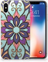 Back case Geschikt voor iPhoneX | Xs Design Purple Flower