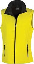 Softshell casual bodywarmer geel voor dames - Sportkleding hardlopen/zeilen - Mouwloze vesten M
