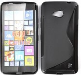 Microsoft Lumia 640 Silicone Case s-style hoesje Zwart