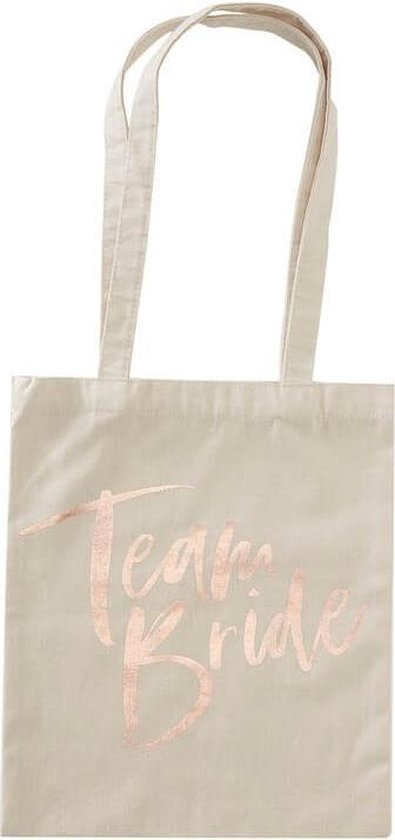 Serie van Poëzie Doe een poging TAS TOTEBAG TEAM BRIDE VRIJGEZELLENFEEST | ROSEGOLD FOIL | FLORAL HEN PARTY  | GINGER RAY | bol.com