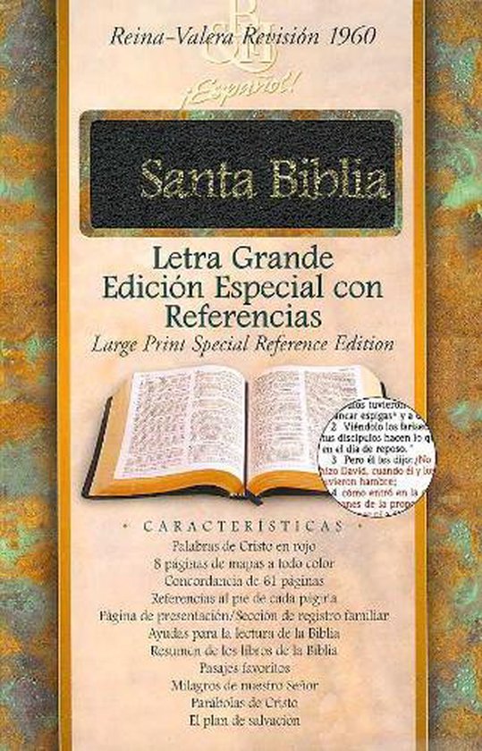 RVR 1960 Biblia Letra Grande Edicion Especial con Referencias, negro piel fabricada - Black bonded leather | Tiliboo-afrobeat.com