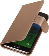 PU Leder Goud Samsung Galaxy S2 Plus Book/Wallet Case/Cover Hoesje
