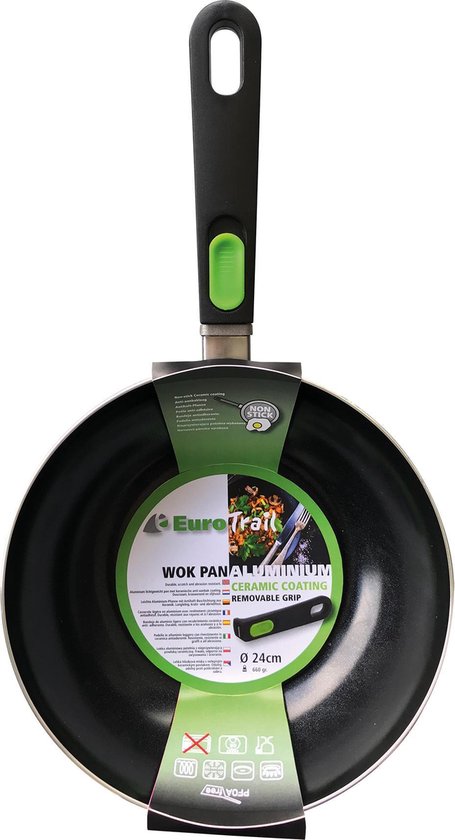 Eurotrail Wokpan Ø 24cm - Zwart