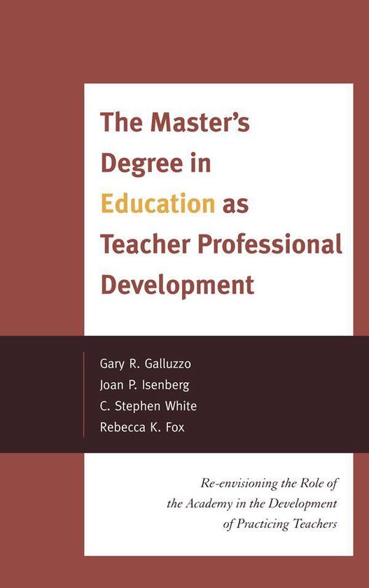 The Master's Degree in Education As Teacher Professional Dev ... - cover