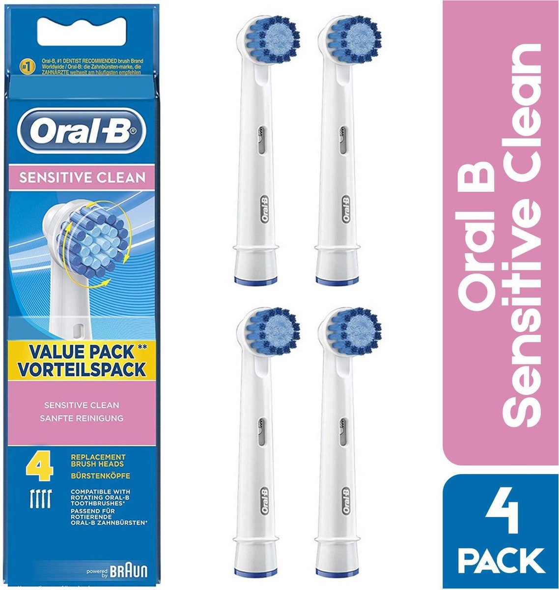 Kaap terugvallen Fantasie Oral B Sensitive Clean Opzetborstels - 4 Opzetborstels voor gevoelige  tanden - 4-pack | bol.com
