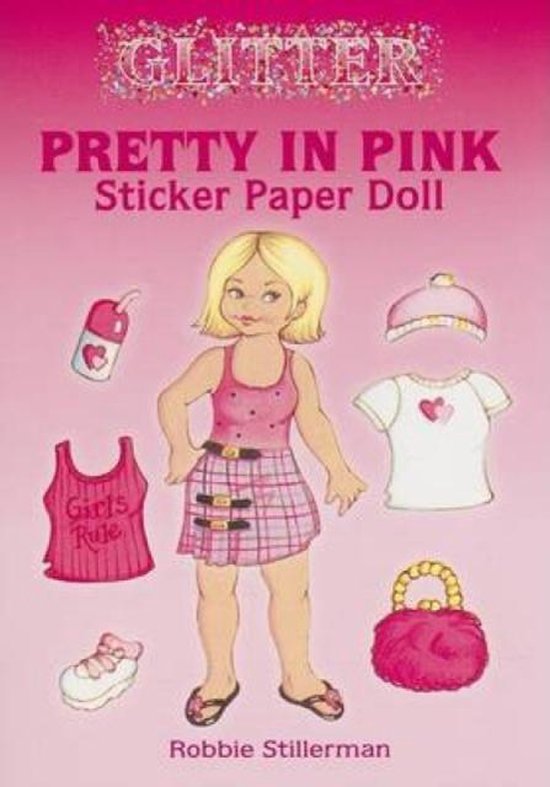 Glitter Pretty in Pink Sticker Paper Doll, Robbie Stillerman