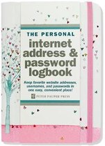 Tree of Hearts Internet Address  Password Logbook removable cover band for security