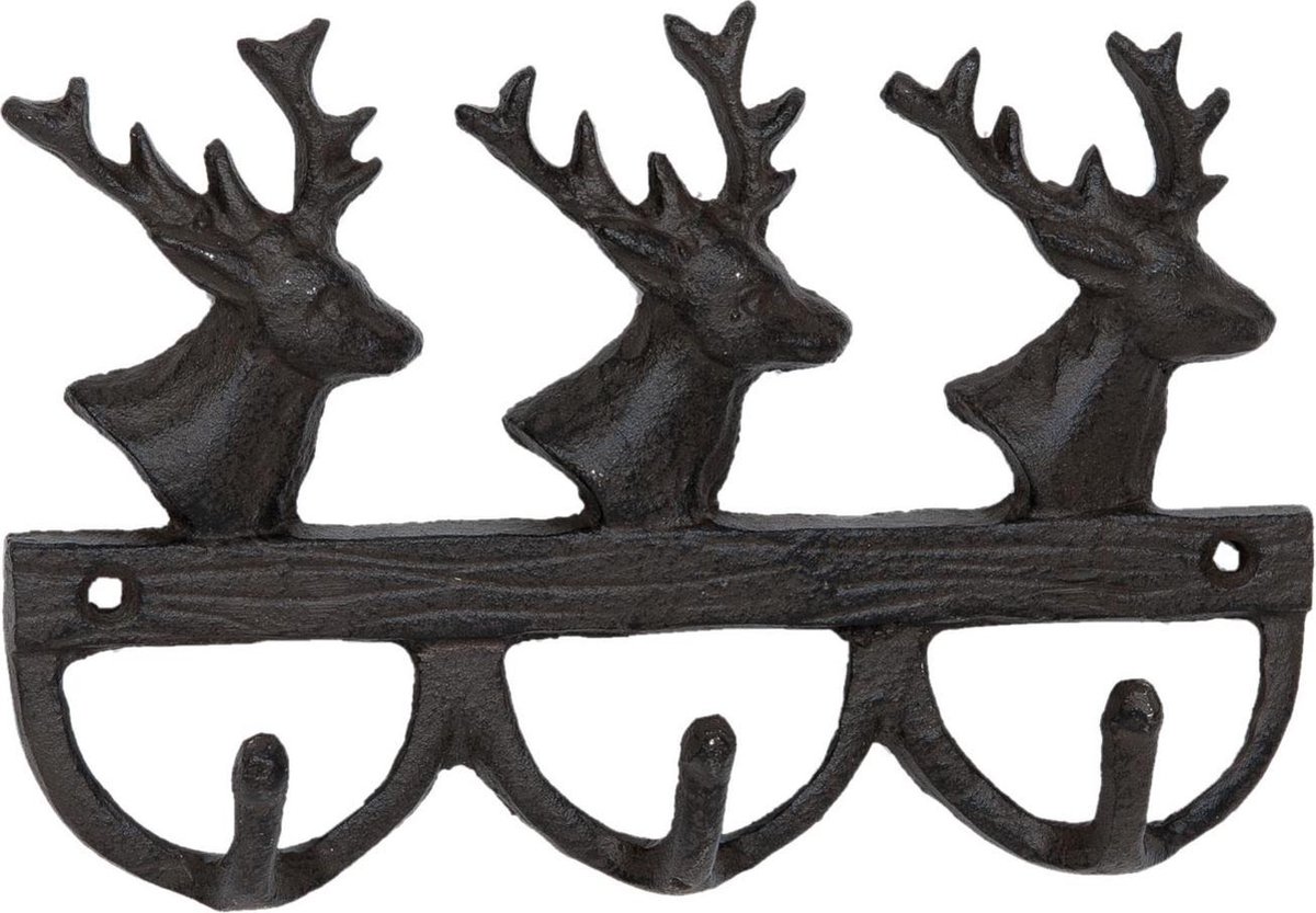 Clayre&Eef | Kapstok Hert | 18*3*11 cm | ijzer