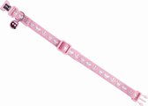 Nobby kattenhalsband royale met veiligheidssluiting en bel roze