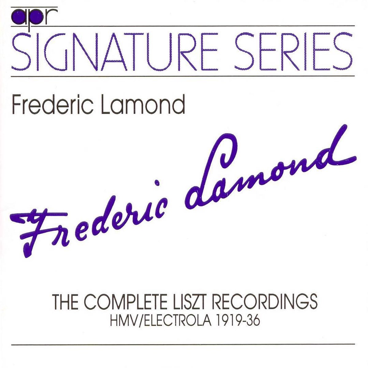 Frederic Lamondliszt Records