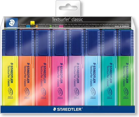 STAEDTLER Textsurfer classic tekstmarker – set 8 st