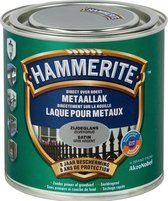 Hammerite Metaallak - Satin - Zilvergrijs - 0.25L