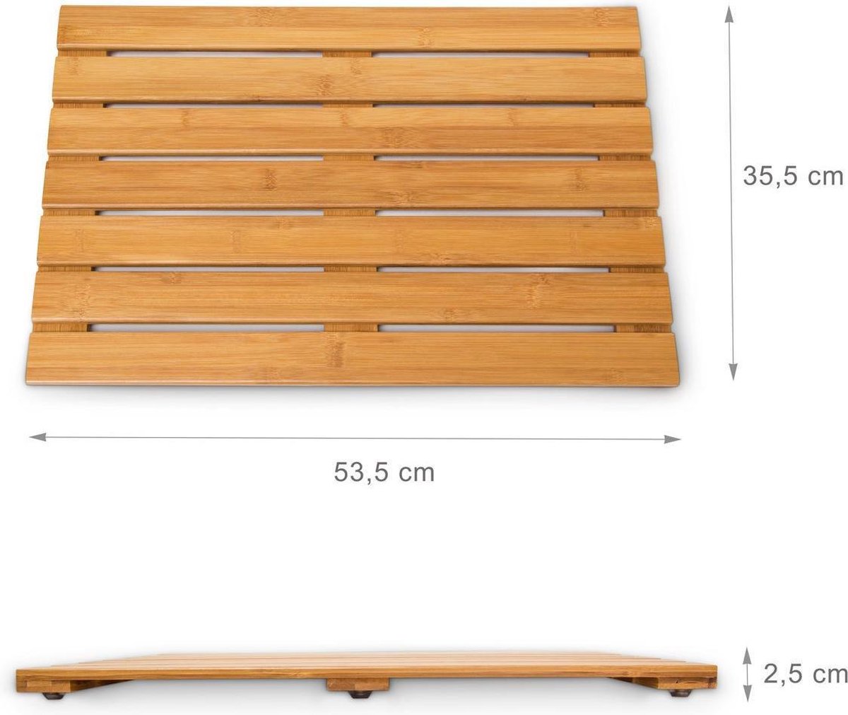 omverwerping Rood Automatisch relaxdays Badmat / douchemat bamboe hout - Houten mat bad douche -  Anti-slip - 53,5x35,5cm | bol.com
