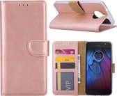 Moto G5 Portemonnee hoesje / book case Rose Goud