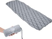 Lumaland - Slaapmat - Isolerende opblaasbare campingmat - Outdoor/Camping - 188 x60 x 6 cm - Lichtgrijs