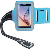 Handige Mobielhouder Arm Voor Hardlopen - Licht Blauw - Armband - Telefoonhouder - Muziek - Joggen - Sporten - Fitness - Cardio