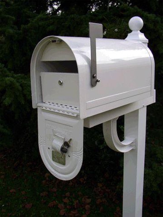 Amerikaanse brievenbus MET SLOT, wit | bol.com