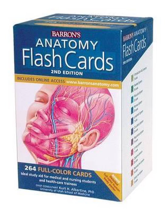 Barron's Anatomy Flash Cards, Kurt Albertine Ph D 9780764161599