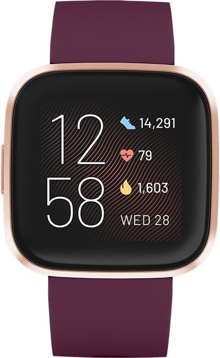 Fitbit Versa 2 - Smartwatch - Bordeauxrood - Fitbit