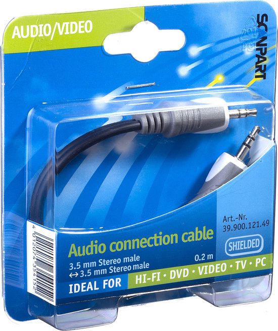 Scanpart AUX kabel 0.2 meter Geschikt voor autoradio Mini Jack naar
