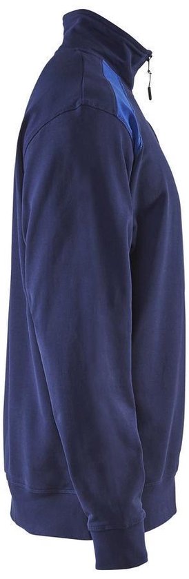 Blåkläder 3353-1158 Pull demi-zip Bleu marine / Bleu royal taille M