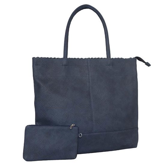Beagles Shopper met Etui en Rits Groot Blauw bol
