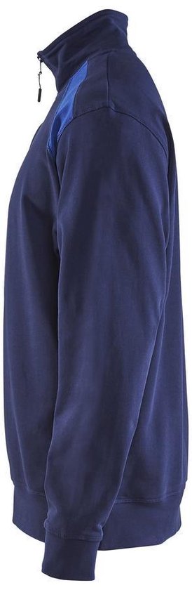 Blåkläder 3353-1158 Pull demi-zip Bleu marine / Bleu royal taille M
